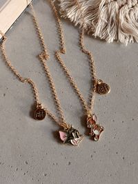 Tom and jerry Friendship Necklace With BFF charm Tom and jerry Friendship Necklace With BFF charm
