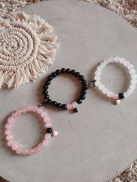 Adjustable Couple Glass Beads Bracelet With Magnetic Hart with Hart Charms Adjustable Couple Glass Beads Bracelet With Magnetic Hart with Hart Charms
