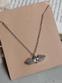 Minimal Silver Heart Wings Necklace| Perfect for Daily wear Minimal Silver Heart Wings Necklace| Perfect for Daily wear