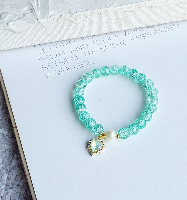 Adjustable cracker Beads Bracelet with Heart Charms Adjustable cracker Beads Bracelet with Heart Charms