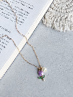 Tulip Pearl Pendant Necklace | Perfect For Daily wear Tulip Pearl Pendant Necklace | Perfect For Daily wear