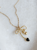Korean Style Golden Bow Necklace Korean Style Golden Bow Necklace