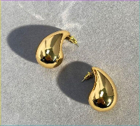 Korean Style Water Drop / Tear Drop Golden earring and Stud Korean Style Water Drop / Tear Drop Golden earring and Stud