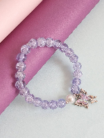 Adjustable cracker Beads Bracelet with Butterfly Charms Adjustable cracker Beads Bracelet with Butterfly Charms